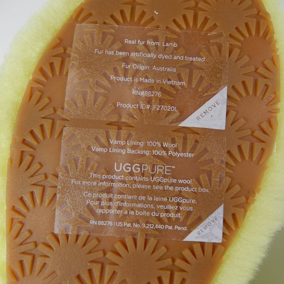 UGG Fluff Yeah Poppy Slide Platform SLIPPERS Size 7 38 Pollen Lime Yellow NEW - Picture 10 of 10